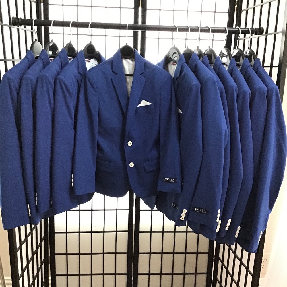 THFLEX Tommy Hilfiger Boys Blue Blazer. $15.00ea.